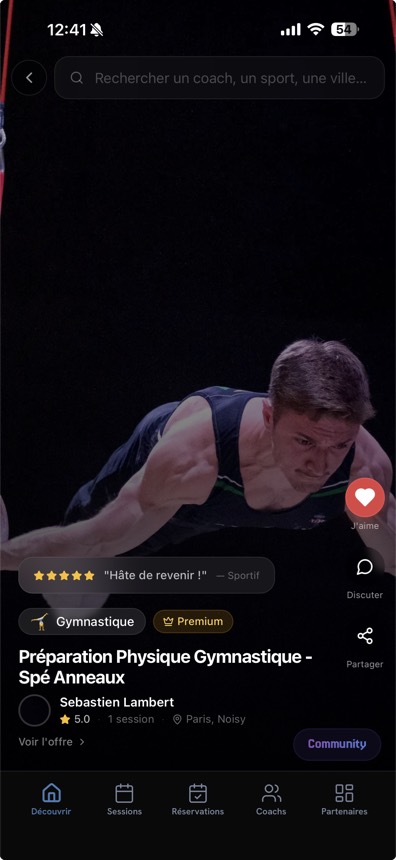 Découvrir · Préparation Physique Gymnastique par Sébastien Lambert
