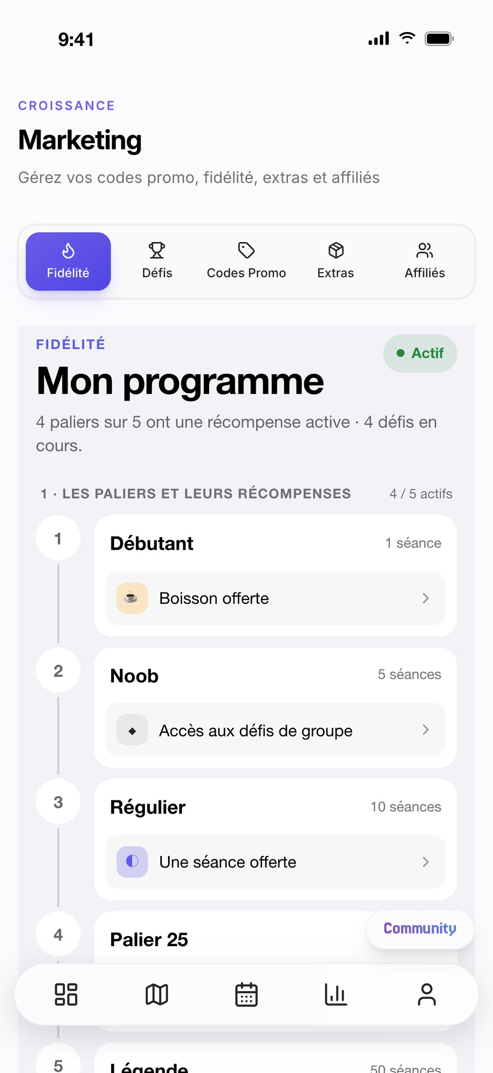 Programmes de fidélité coach