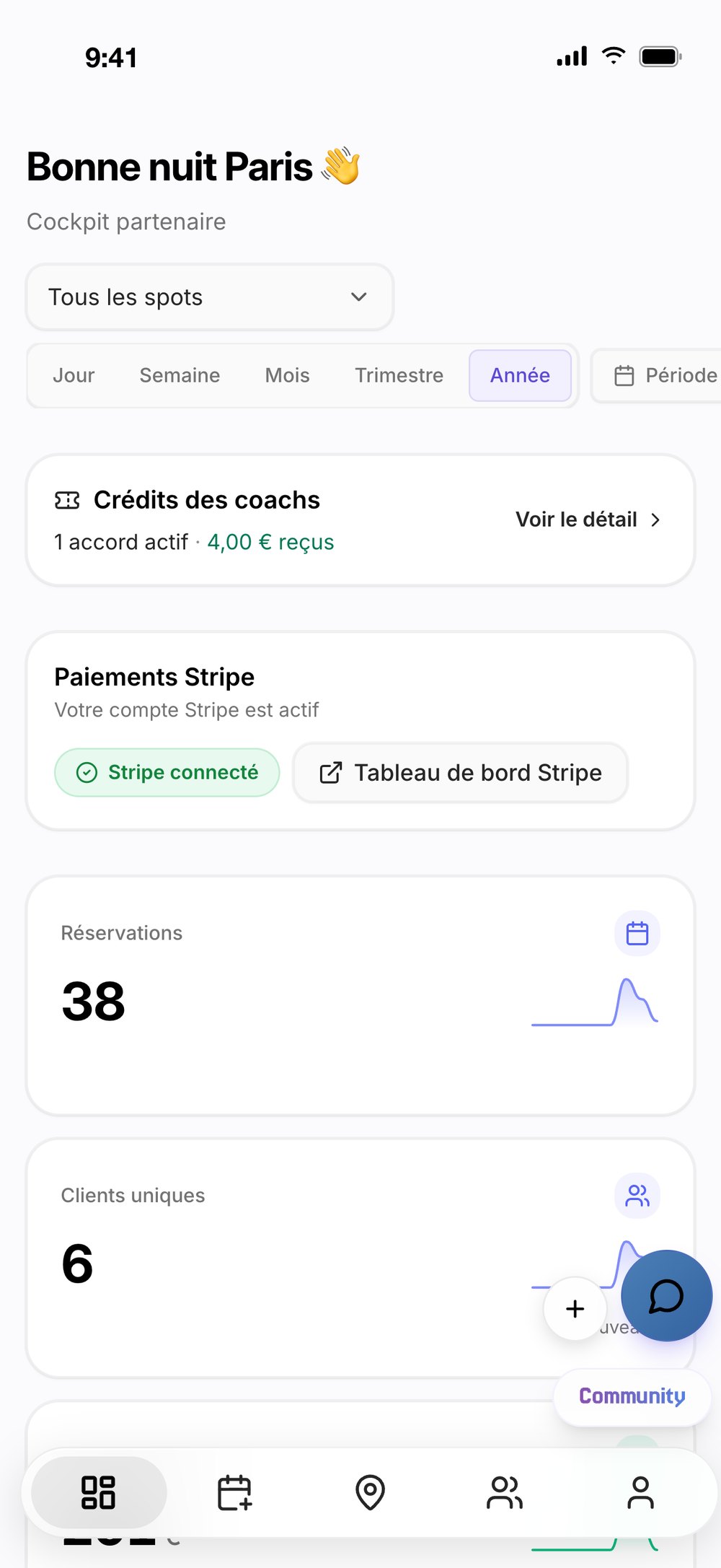 Campagne d'acquisition de la salle
